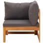 vidaXL 3-tlg. Garten-Lounge-Set mit Dunkelgrauen Kissen Massivholz Akazie vidaXL 3-tlg. Garten-Lounge-Set mit Dunkelgrauen Kissen Massivholz Akazie