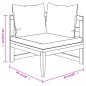 vidaXL 3-tlg. Garten-Lounge-Set mit Dunkelgrauen Kissen Massivholz Akazie vidaXL 3-tlg. Garten-Lounge-Set mit Dunkelgrauen Kissen Massivholz Akazie