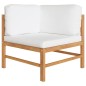 5-tlg. Garten-Lounge-Set mit Creme Kissen Massivholz Teak 5-tlg. Garten-Lounge-Set mit Creme Kissen Massivholz Teak