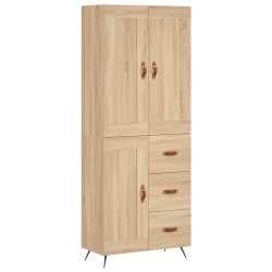 Highboard Sonoma-Eiche 69,5x34x180 cm Holzwerkstoff