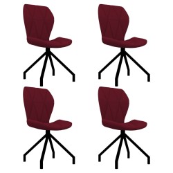 Esszimmerstühle 4 Stk. Rot Kunstleder