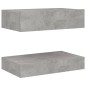 Nachttisch Betongrau 60x35 cm Holzwerkstoff Nachttisch Betongrau 60x35 cm Holzwerkstoff