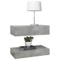 Nachttisch Betongrau 60x35 cm Holzwerkstoff Nachttisch Betongrau 60x35 cm Holzwerkstoff