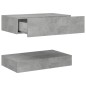 Nachttisch Betongrau 60x35 cm Holzwerkstoff Nachttisch Betongrau 60x35 cm Holzwerkstoff