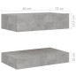 Nachttisch Betongrau 60x35 cm Holzwerkstoff Nachttisch Betongrau 60x35 cm Holzwerkstoff