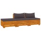 3-tlg. Garten-Lounge-Set mit Kissen Massivholz Akazie 3-tlg. Garten-Lounge-Set mit Kissen Massivholz Akazie