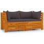2-Sitzer-Gartensofa mit Kissen Massivholz Akazie 2-Sitzer-Gartensofa mit Kissen Massivholz Akazie
