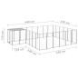 Hundezwinger Silbern 12,1 m² Stahl Hundezwinger Silbern 12,1 m² Stahl