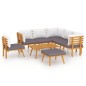 8-tlg. Garten-Lounge-Set mit Kissen Massivholz Akazie 8-tlg. Garten-Lounge-Set mit Kissen Massivholz Akazie