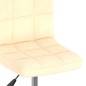 Esszimmerstühle 6 Stk. Drehbar Creme Samt Esszimmerstühle 6 Stk. Drehbar Creme Samt