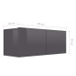 6-tlg. TV-Schrank-Set Hochglanz-Grau Holzwerkstoff 6-tlg. TV-Schrank-Set Hochglanz-Grau Holzwerkstoff