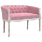 Sitzbank Rosa 98x56x69 cm Samt Sitzbank Rosa 98x56x69 cm Samt