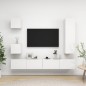 5-tlg. TV-Schrank-Set Hochglanz-Weiß Holzwerkstoff 5-tlg. TV-Schrank-Set Hochglanz-Weiß Holzwerkstoff