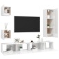 5-tlg. TV-Schrank-Set Hochglanz-Weiß Holzwerkstoff 5-tlg. TV-Schrank-Set Hochglanz-Weiß Holzwerkstoff