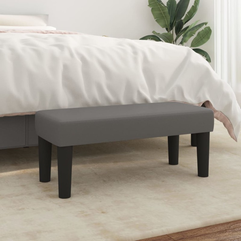 Sitzbank Grau 70x30x30 cm Kunstleder Sitzbank Grau 70x30x30 cm Kunstleder