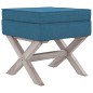 Hocker mit Stauraum Blau 45x45x49 cm Samt Hocker mit Stauraum Blau 45x45x49 cm Samt