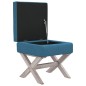 Hocker mit Stauraum Blau 45x45x49 cm Samt Hocker mit Stauraum Blau 45x45x49 cm Samt