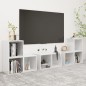 6-tlg. TV-Schrank-Set Hochglanz-Weiß Holzwerkstoff 6-tlg. TV-Schrank-Set Hochglanz-Weiß Holzwerkstoff