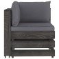 8-tlg. Garten-Lounge-Set mit Kissen Grau Imprägniertes Holz 8-tlg. Garten-Lounge-Set mit Kissen Grau Imprägniertes Holz