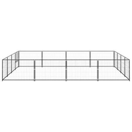 vidaXL Hundezwinger Schwarz 16 m² Stahl
