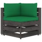 9-tlg. Garten-Lounge-Set mit Kissen Grau Imprägniertes Holz 9-tlg. Garten-Lounge-Set mit Kissen Grau Imprägniertes Holz