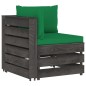 9-tlg. Garten-Lounge-Set mit Kissen Grau Imprägniertes Holz 9-tlg. Garten-Lounge-Set mit Kissen Grau Imprägniertes Holz