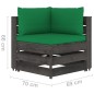 9-tlg. Garten-Lounge-Set mit Kissen Grau Imprägniertes Holz 9-tlg. Garten-Lounge-Set mit Kissen Grau Imprägniertes Holz
