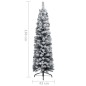 Künstlicher Weihnachtsbaum Schlank mit LEDs & Kugeln Grün 150cm Künstlicher Weihnachtsbaum Schlank mit LEDs & Kugeln Grün 150cm