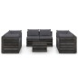 9-tlg. Garten-Lounge-Set mit Kissen Grau Imprägniertes Holz 9-tlg. Garten-Lounge-Set mit Kissen Grau Imprägniertes Holz