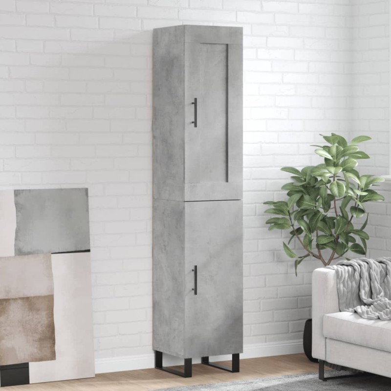 Highboard Betongrau 34,5x34x180 cm Holzwerkstoff Highboard Betongrau 34,5x34x180 cm Holzwerkstoff