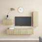 4-tlg. TV-Schrank-Set Sonoma-Eiche Holzwerkstoff 4-tlg. TV-Schrank-Set Sonoma-Eiche Holzwerkstoff