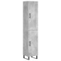 Highboard Betongrau 34,5x34x180 cm Holzwerkstoff Highboard Betongrau 34,5x34x180 cm Holzwerkstoff
