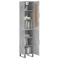 Highboard Betongrau 34,5x34x180 cm Holzwerkstoff Highboard Betongrau 34,5x34x180 cm Holzwerkstoff