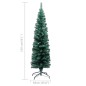 Künstlicher Weihnachtsbaum Schlank mit LEDs & Kugeln Grün 150cm Künstlicher Weihnachtsbaum Schlank mit LEDs & Kugeln Grün 150cm