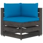 vidaXL 6-tlg. Garten-Lounge-Set mit Kissen Grau Imprägniertes Holz vidaXL 6-tlg. Garten-Lounge-Set mit Kissen Grau Imprägniertes Holz