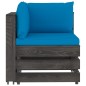 vidaXL 6-tlg. Garten-Lounge-Set mit Kissen Grau Imprägniertes Holz vidaXL 6-tlg. Garten-Lounge-Set mit Kissen Grau Imprägniertes Holz