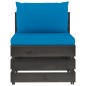 vidaXL 6-tlg. Garten-Lounge-Set mit Kissen Grau Imprägniertes Holz vidaXL 6-tlg. Garten-Lounge-Set mit Kissen Grau Imprägniertes Holz