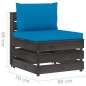 vidaXL 6-tlg. Garten-Lounge-Set mit Kissen Grau Imprägniertes Holz vidaXL 6-tlg. Garten-Lounge-Set mit Kissen Grau Imprägniertes Holz