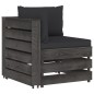 vidaXL 9-tlg. Garten-Lounge-Set mit Kissen Grau Imprägniertes Holz vidaXL 9-tlg. Garten-Lounge-Set mit Kissen Grau Imprägniertes Holz