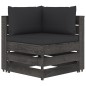vidaXL 9-tlg. Garten-Lounge-Set mit Kissen Grau Imprägniertes Holz vidaXL 9-tlg. Garten-Lounge-Set mit Kissen Grau Imprägniertes Holz