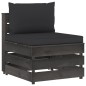 vidaXL 9-tlg. Garten-Lounge-Set mit Kissen Grau Imprägniertes Holz vidaXL 9-tlg. Garten-Lounge-Set mit Kissen Grau Imprägniertes Holz