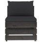 vidaXL 9-tlg. Garten-Lounge-Set mit Kissen Grau Imprägniertes Holz vidaXL 9-tlg. Garten-Lounge-Set mit Kissen Grau Imprägniertes Holz