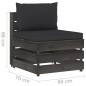 vidaXL 9-tlg. Garten-Lounge-Set mit Kissen Grau Imprägniertes Holz vidaXL 9-tlg. Garten-Lounge-Set mit Kissen Grau Imprägniertes Holz