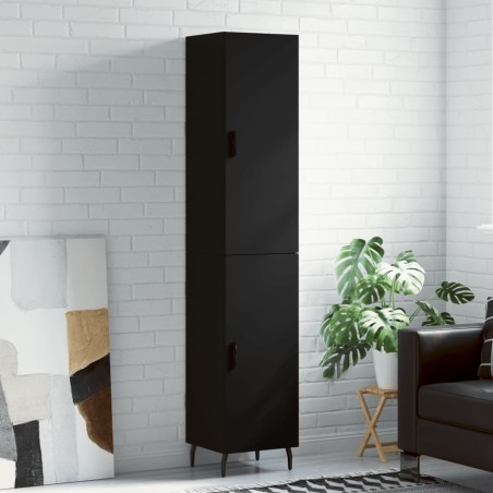 Highboard Schwarz 34,5x34x180 cm Holzwerkstoff