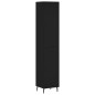 Highboard Schwarz 34,5x34x180 cm Holzwerkstoff Highboard Schwarz 34,5x34x180 cm Holzwerkstoff