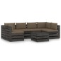 7-tlg. Garten-Lounge-Set mit Kissen Grau Imprägniertes Holz 7-tlg. Garten-Lounge-Set mit Kissen Grau Imprägniertes Holz