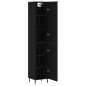 Highboard Schwarz 34,5x34x180 cm Holzwerkstoff Highboard Schwarz 34,5x34x180 cm Holzwerkstoff