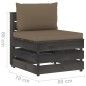 7-tlg. Garten-Lounge-Set mit Kissen Grau Imprägniertes Holz 7-tlg. Garten-Lounge-Set mit Kissen Grau Imprägniertes Holz