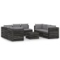 9-tlg. Garten-Lounge-Set mit Kissen Grau Imprägniertes Holz 9-tlg. Garten-Lounge-Set mit Kissen Grau Imprägniertes Holz