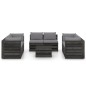 9-tlg. Garten-Lounge-Set mit Kissen Grau Imprägniertes Holz 9-tlg. Garten-Lounge-Set mit Kissen Grau Imprägniertes Holz